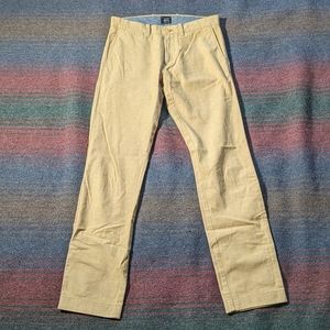 J. Crew Men's Stretch Pants Straight Fit Yellow 28W32L